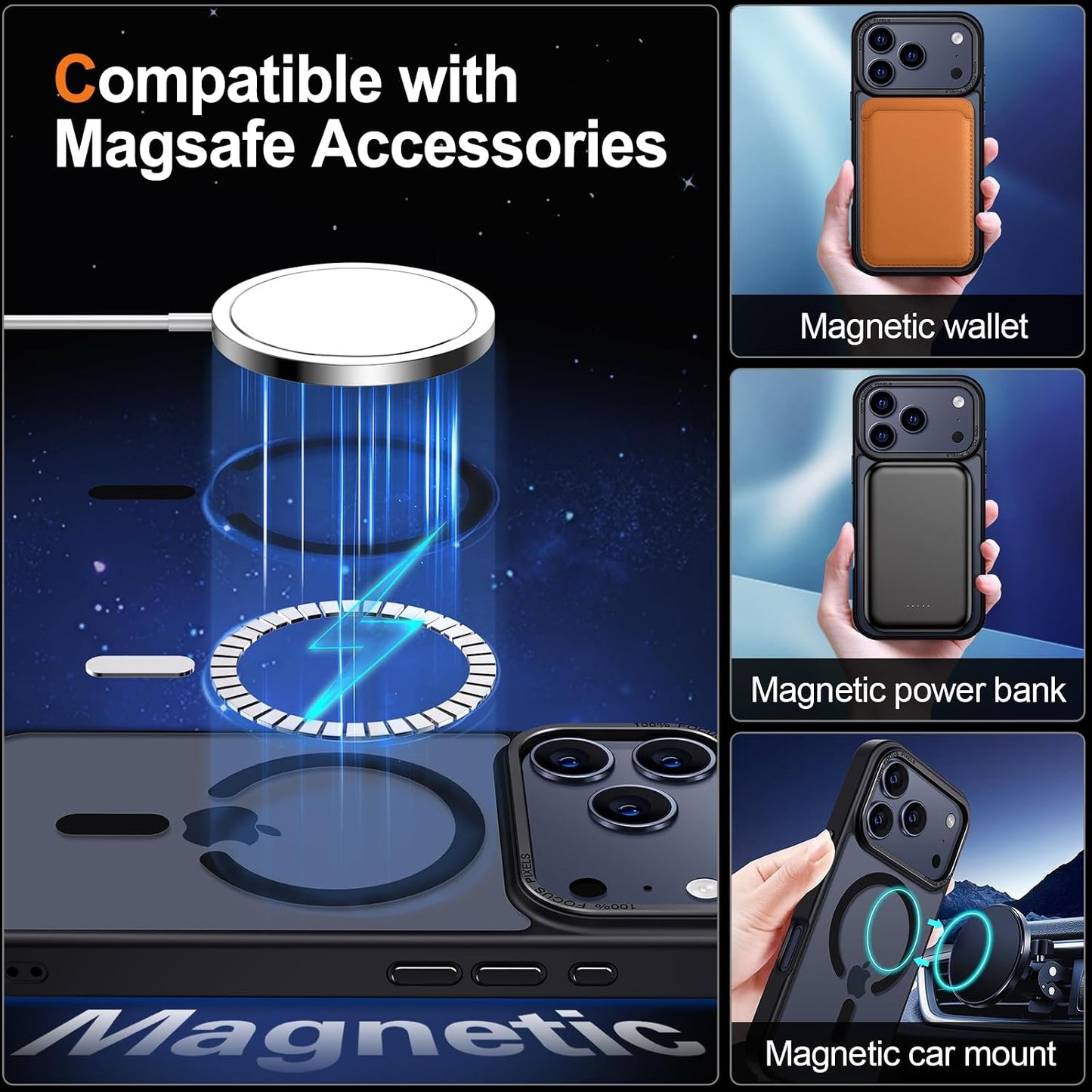 iPhone 17 Pro Max Magnetic Translucent Matte Case with MagSafe