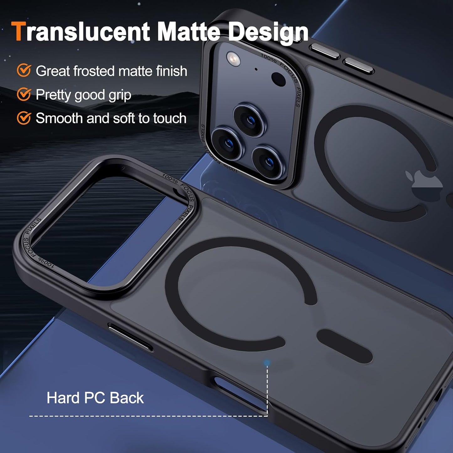 iPhone 17 Pro Max Magnetic Translucent Matte Case with MagSafe