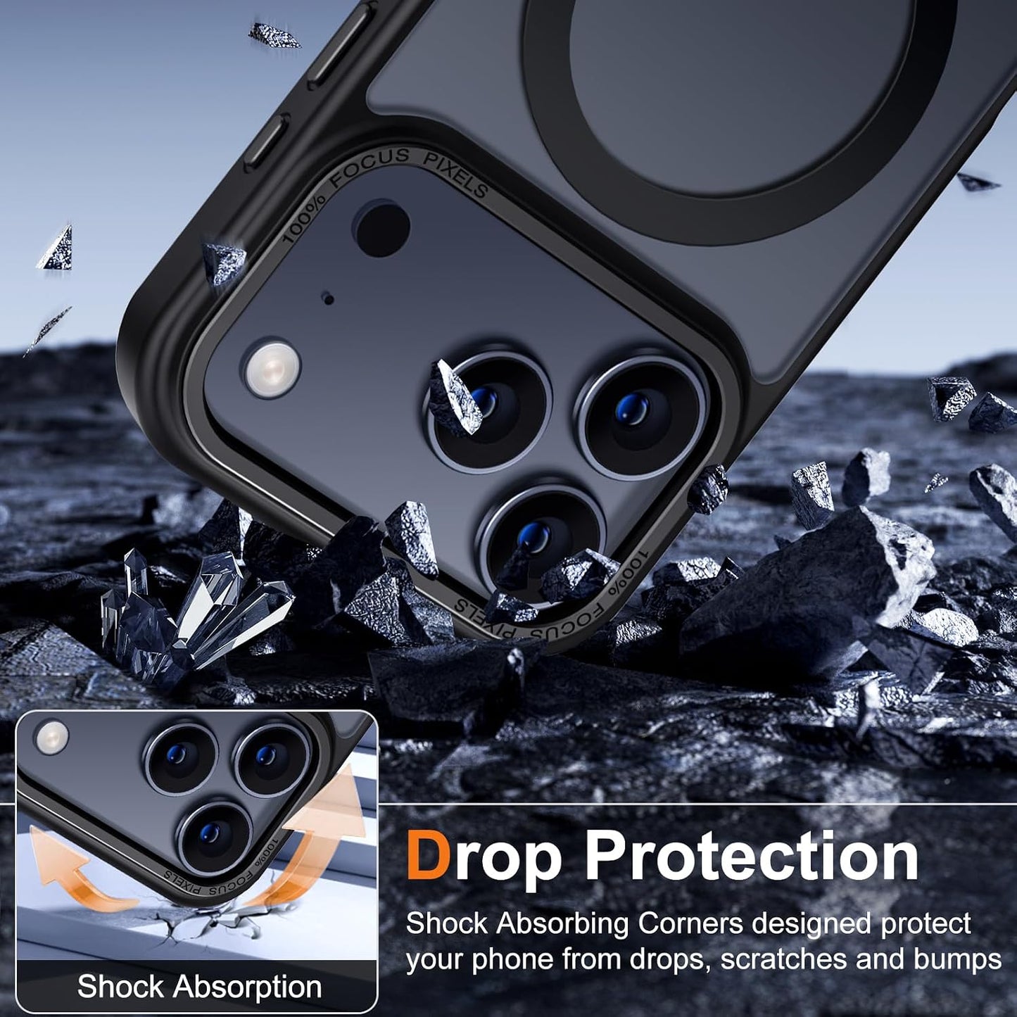 iPhone 17 Pro Max Magnetic Translucent Matte Case with MagSafe