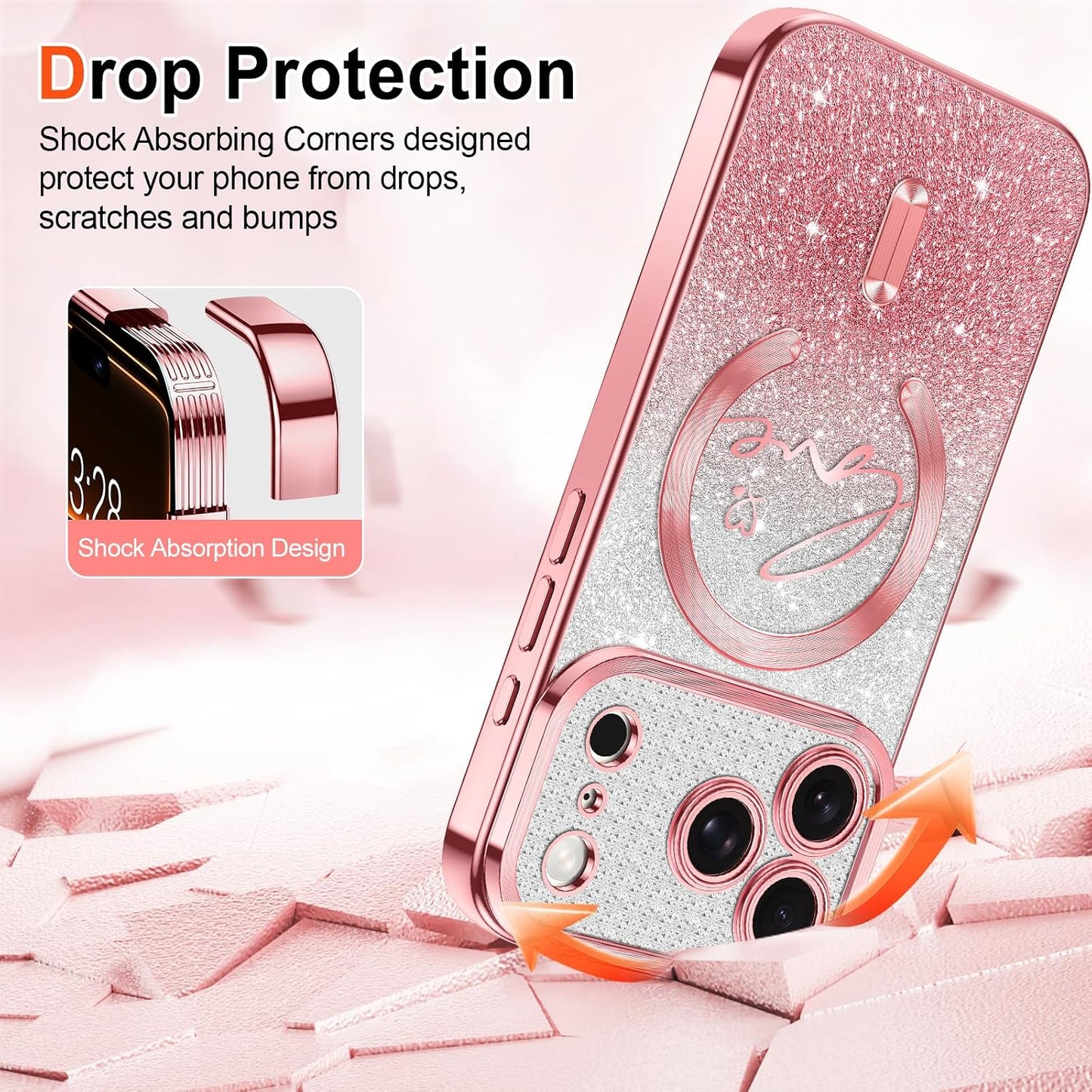iPhone 17 Pro Max Glitter Magnetic Case with MagSafe