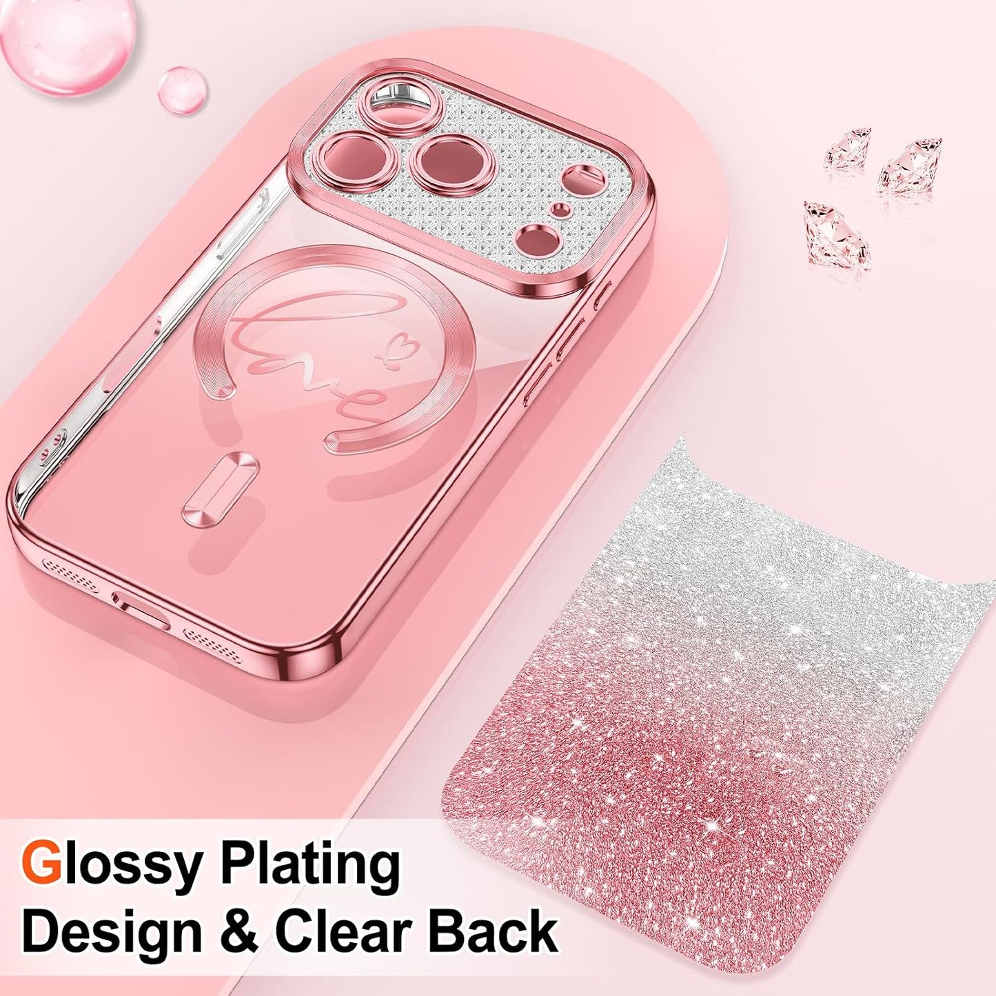 iPhone 17 Pro Max Glitter Magnetic Case with MagSafe