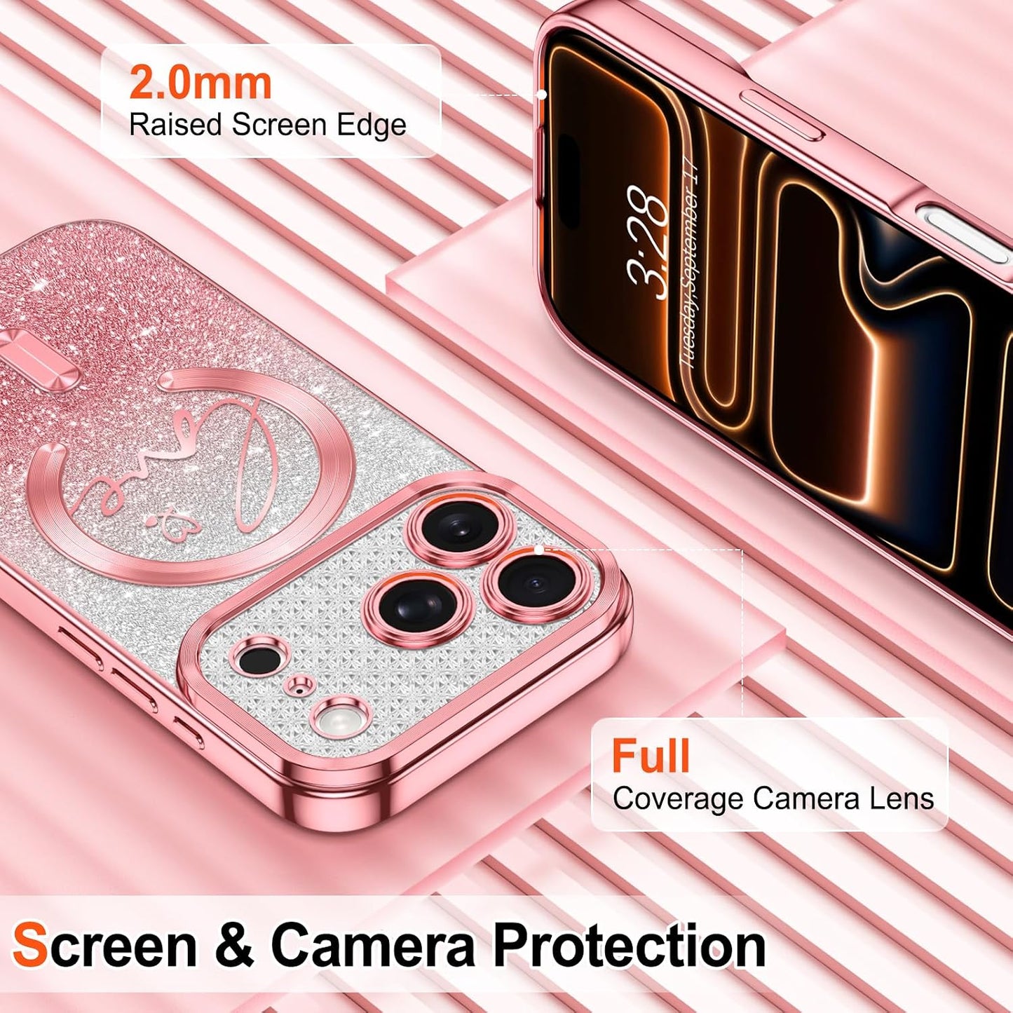 iPhone 17 Pro Max Glitter Magnetic Case with MagSafe