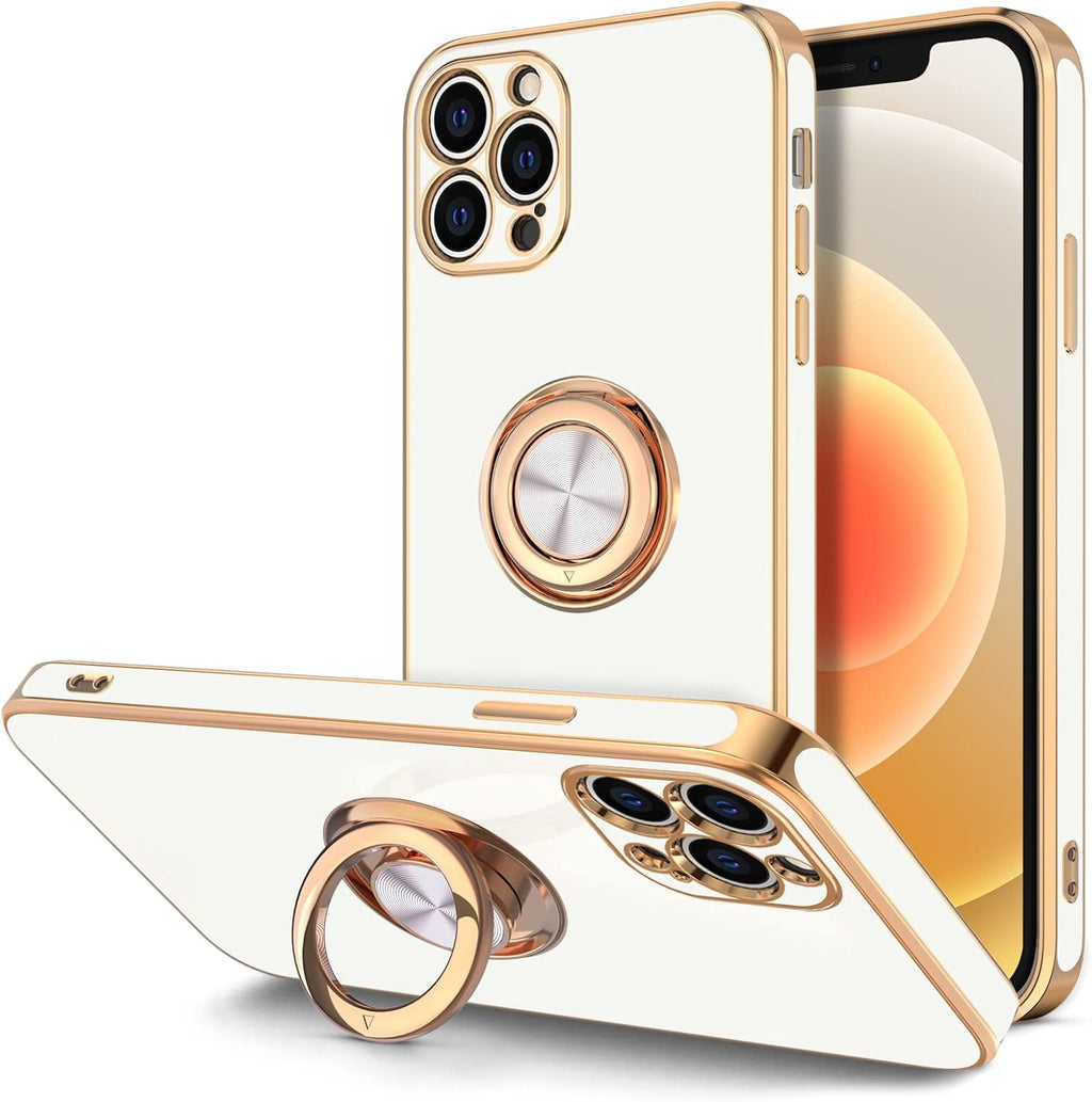 Luxury Electroplated Ring Kickstand Case for iPhone 12 Pro Max 6.7″