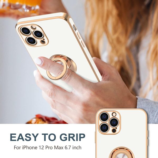 Luxury Electroplated Ring Kickstand Case for iPhone 12 Pro Max 6.7″