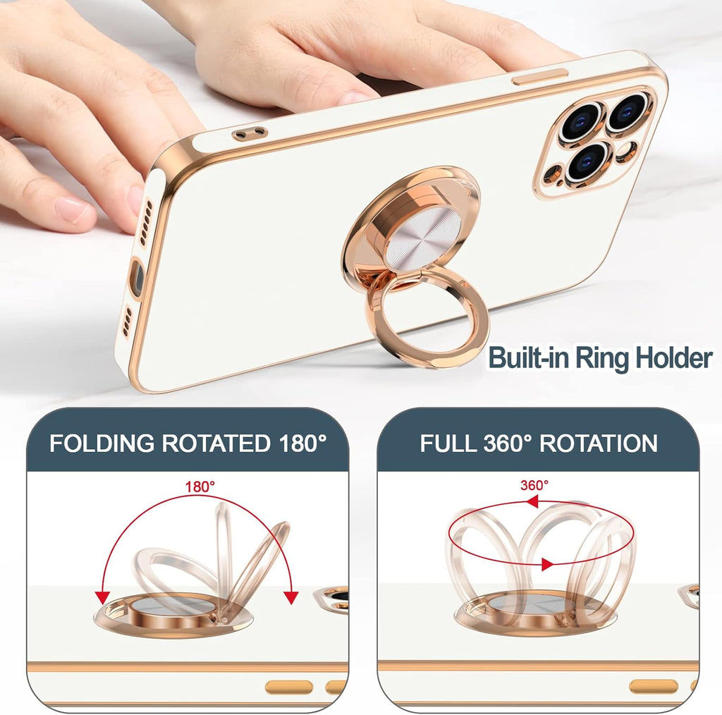 Luxury Electroplated Ring Kickstand Case for iPhone 12 Pro Max 6.7″