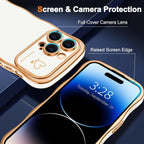 Electroplated Love Heart Wave Case for iPhone 14 Pro Max 6.7″