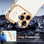 Electroplated Love Heart Wave Case for iPhone 14 Pro Max 6.7″